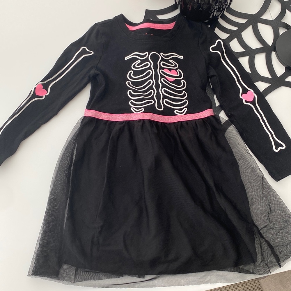 Cat & Jack toddler girl skeleton tulle dress